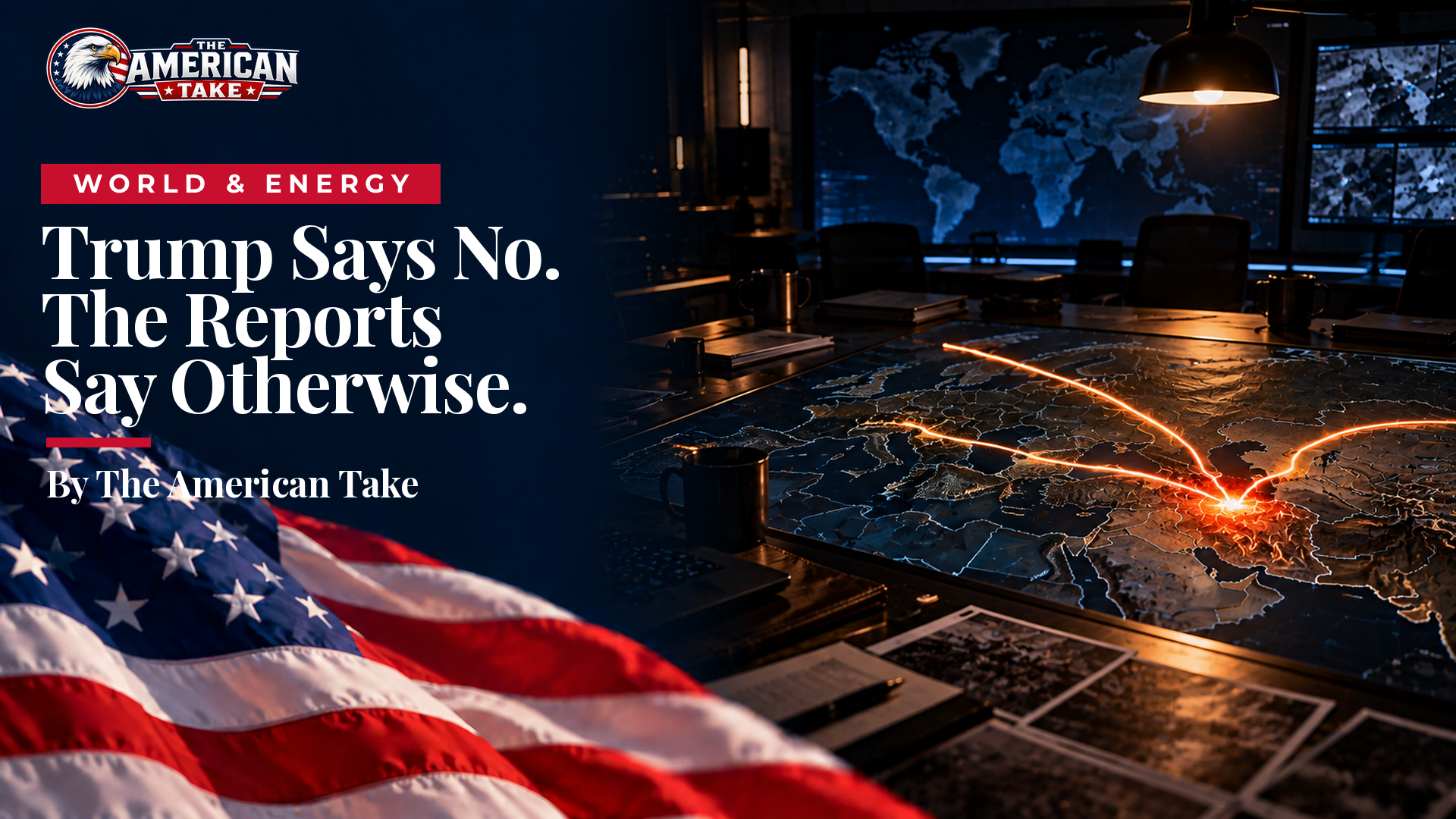A dark map table with three faint glowing threads converging on a single point, lit by a desk lamp in a quiet war room.